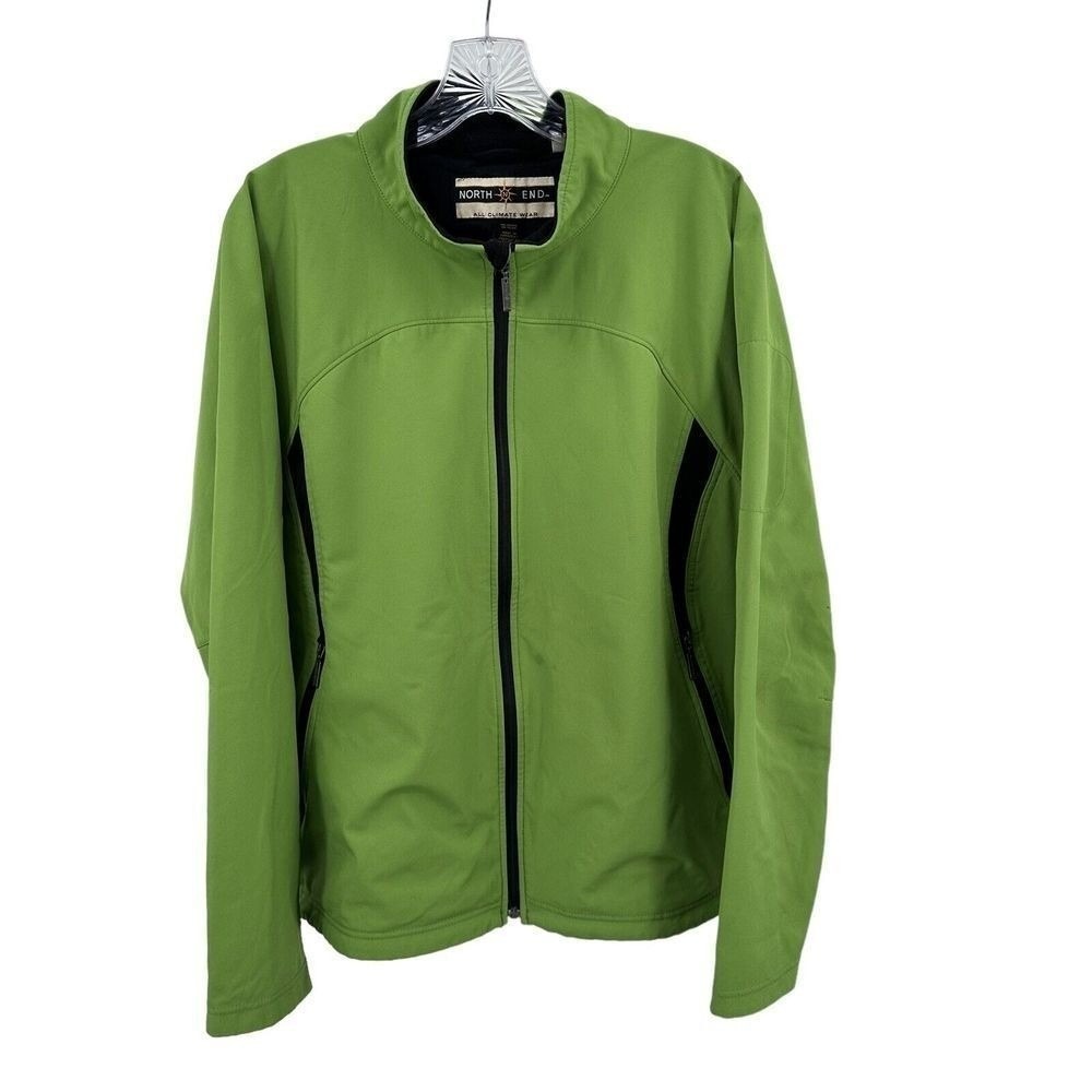 North End Green Softshell Jacket All Climate Wear Full Zip Fleece Lined Women 2X